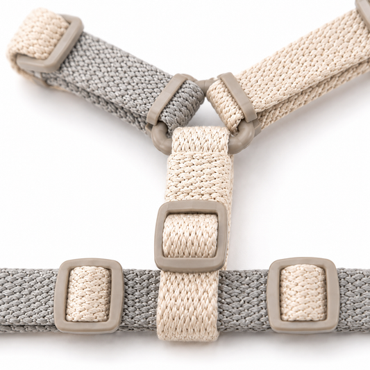 Adjustable Dog Harness and Lead Set – Soft Breathable Walking Harness with Matching Lead for Small Dogs