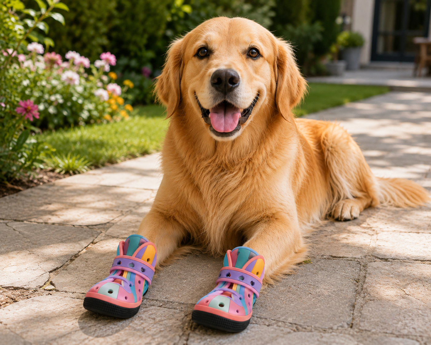 Waterproof Dog Boots Set – Adjustable Protective Dog Shoes for Outdoor Walking and Everyday Use