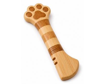 Wooden Cat Grooming Comb – Paw Shaped Bamboo Pet Grooming Comb for Cats and Small Pets